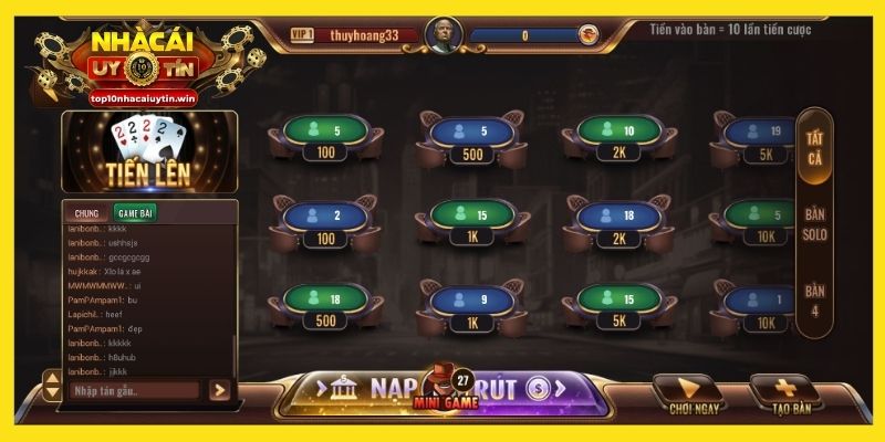 Chơi tiến lên nhận thưởng 900 điểm từ cổng game Bomwin